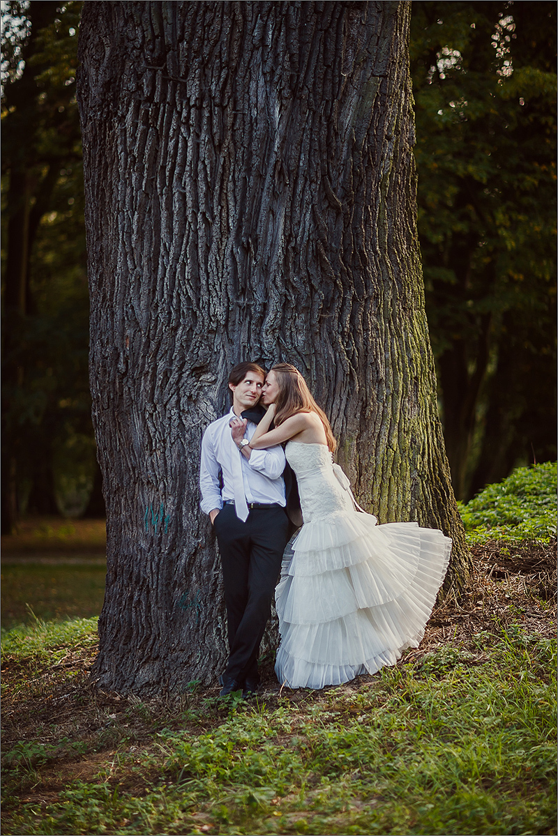 Plener ślubny pani młoda suknia ślubna