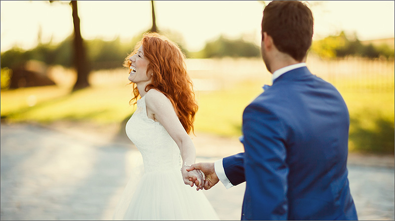 Zdjęcia ślubne plener zachód słońca