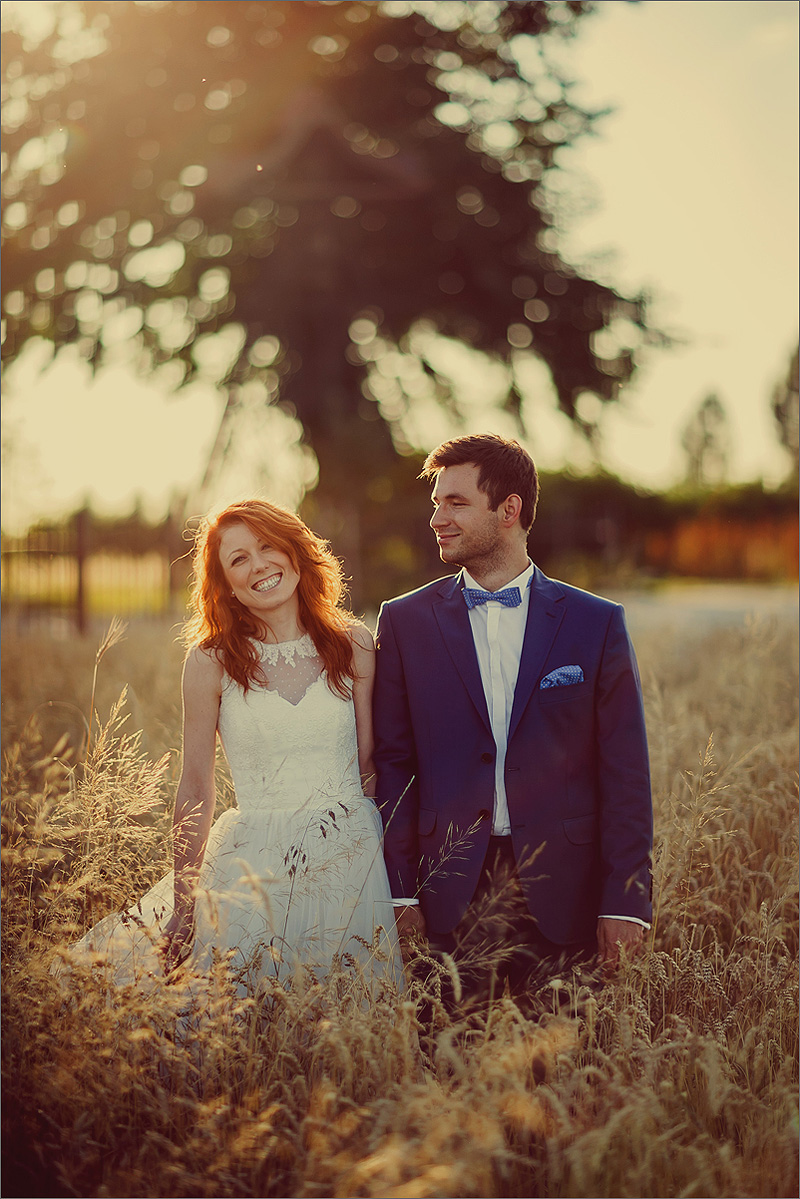 Zdjęcia ślubne plener zachód słońca