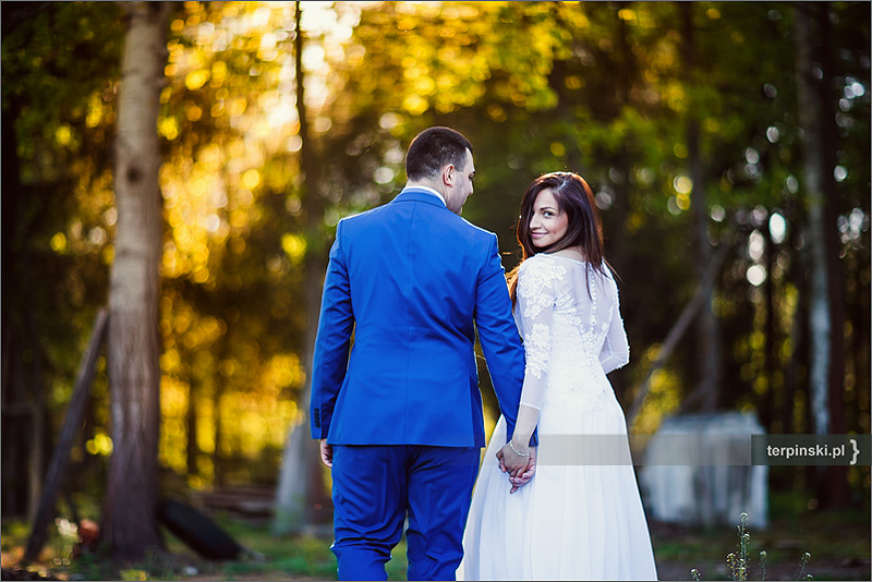 Fotografia ślubna plener w lesie