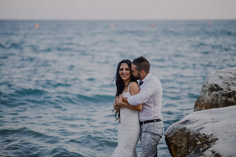 Plener na plaży Cypr ślubnie