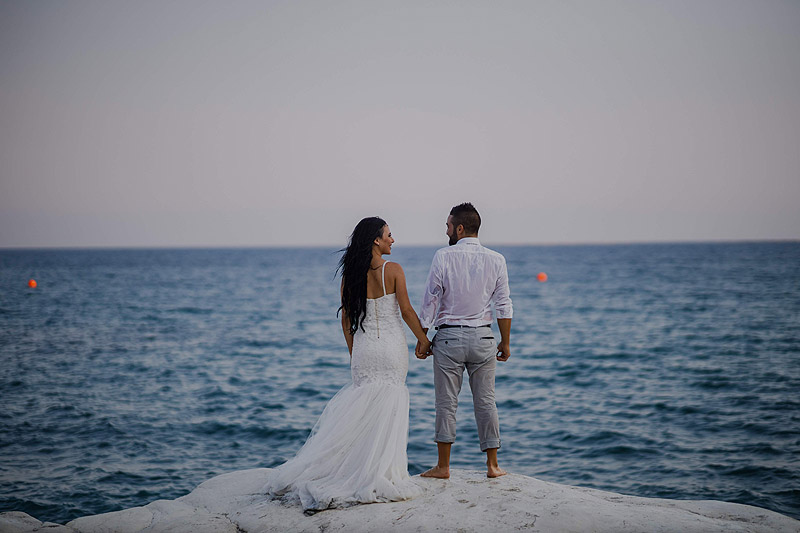 Plener na plaży Cypr ślubnie